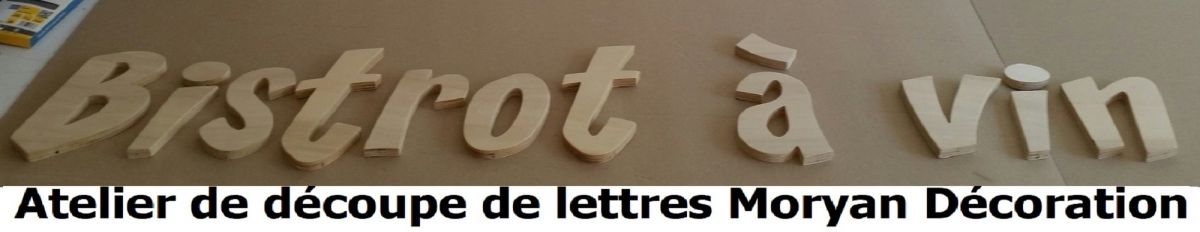 Lettre en bois brut à peindre modèle CARTOON