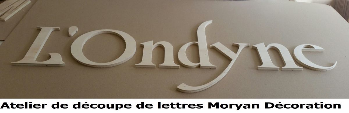 Lettre en bois brut à peindre modèle SHANGRI LA