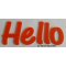 Lettre deco Hello en plexi , hauteur 30 cm