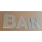Lettre decorative en zinc BAIN 20 cm