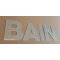 Lettre decorative en zinc BAIN 30 cm