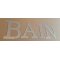 Lettre decorative en zinc BAIN 10 cm