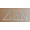 Lettre decorative en zinc ZEN 10 cm