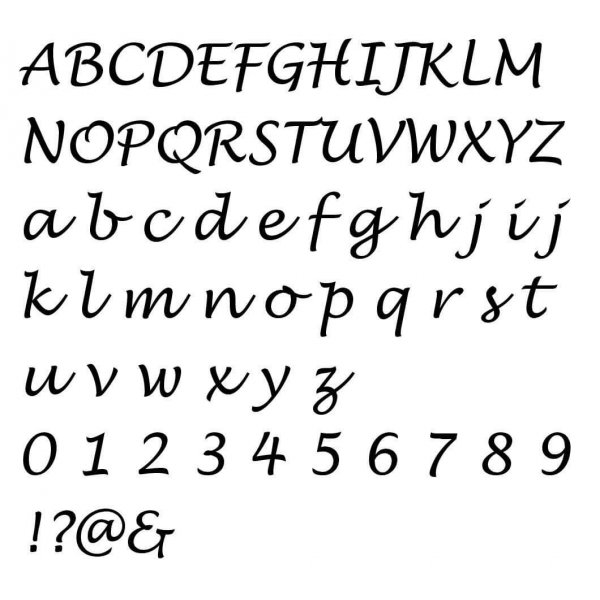 Lettre metal couleur LUCIDA HANDWRITING