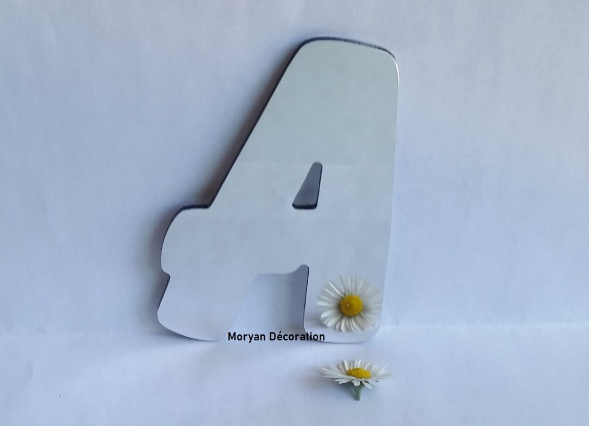 Lettre miroir murale decorative BALLOON