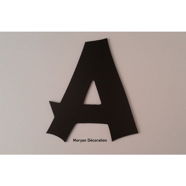 Lettre plastique PVC noir CANCUN