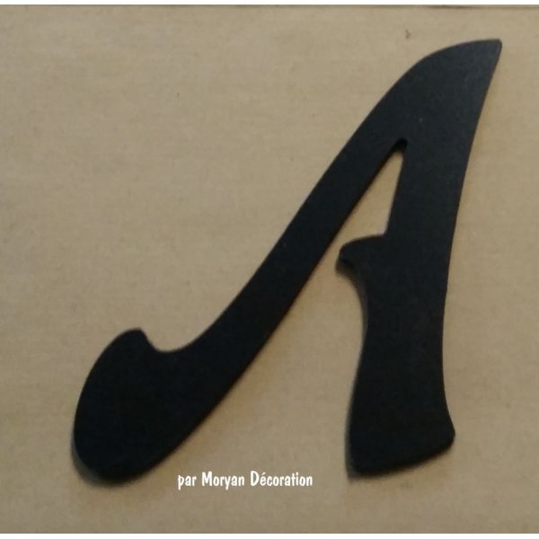 Lettre plastique PVC noir FELIPE