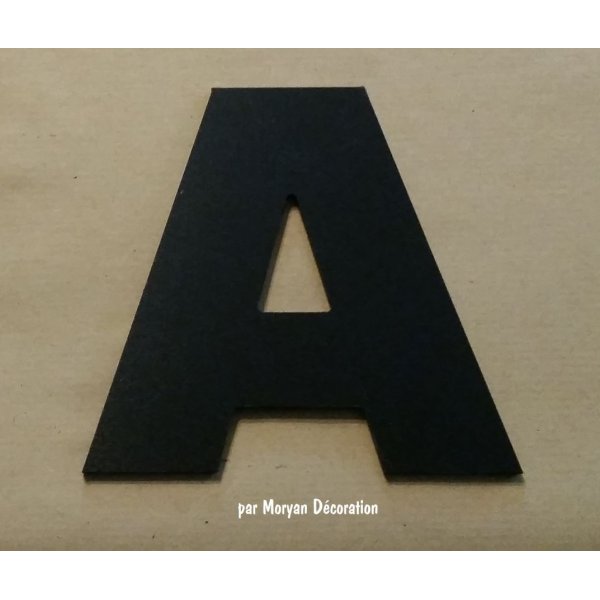 Lettre plastique PVC noir ARIAL BLACK