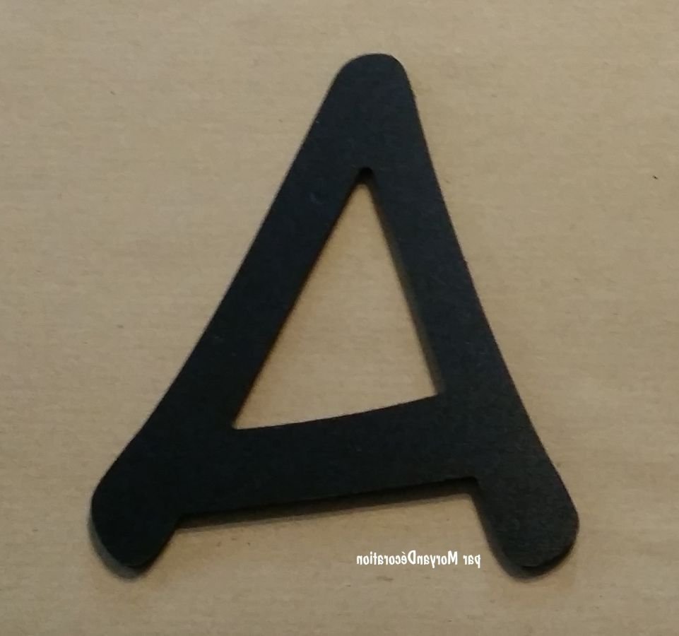 Lettre plastique PVC noir ANIME