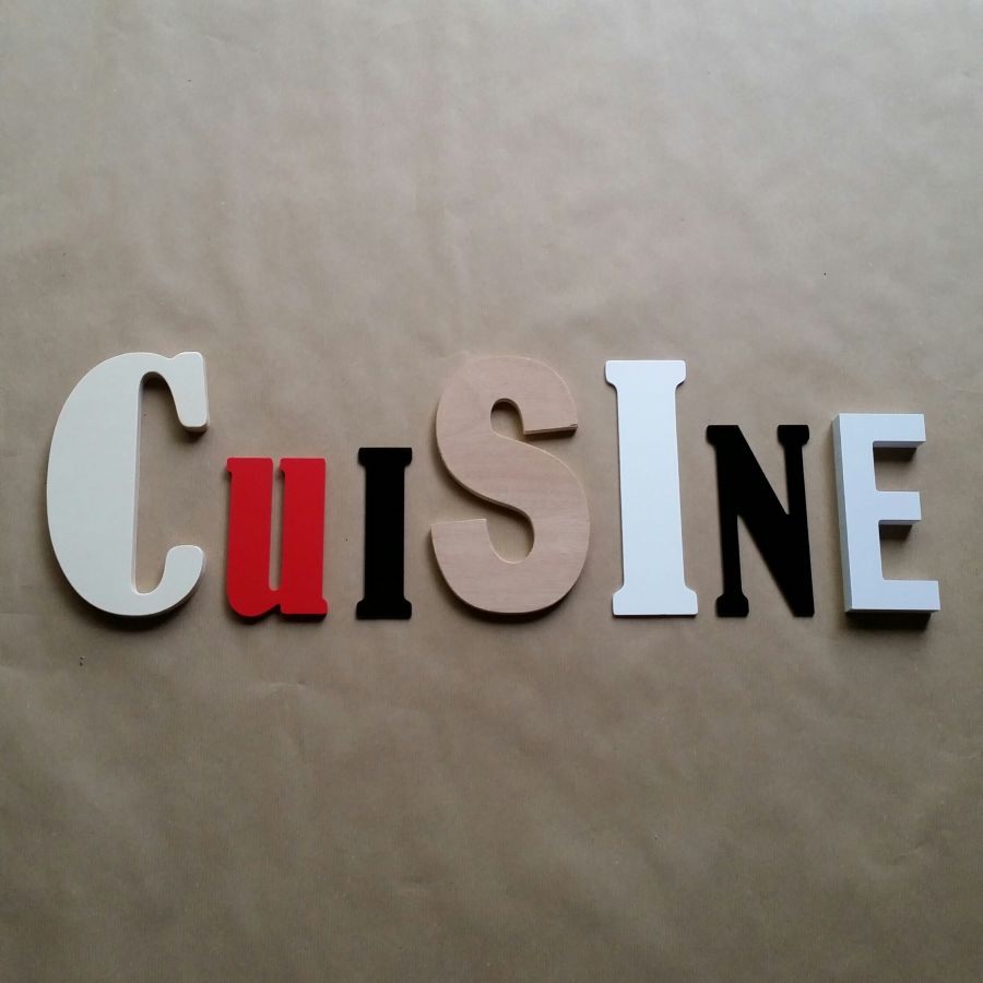 Lettre decorative murale CUISINE