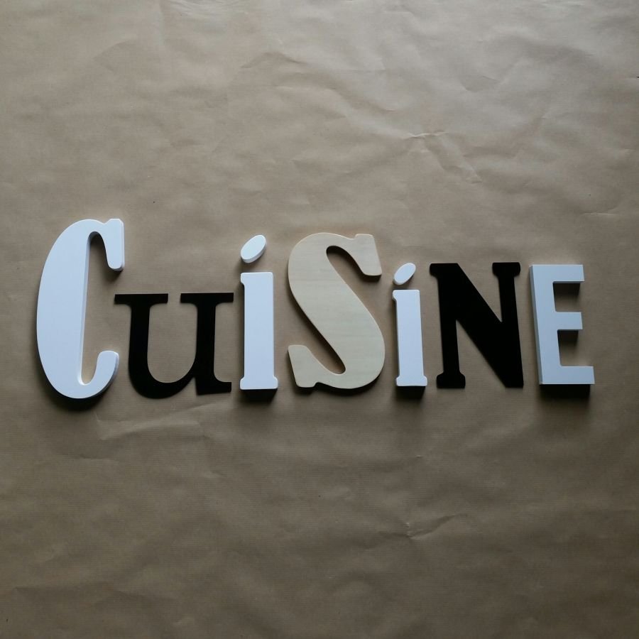 Lettre decorative murale CUISINE