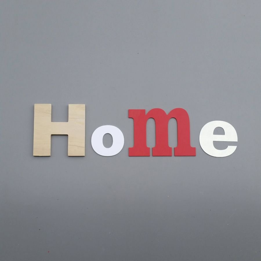 Lettre decorative murale Home