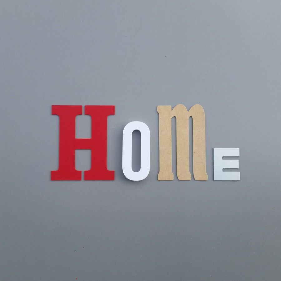 Lettre decorative murale Home