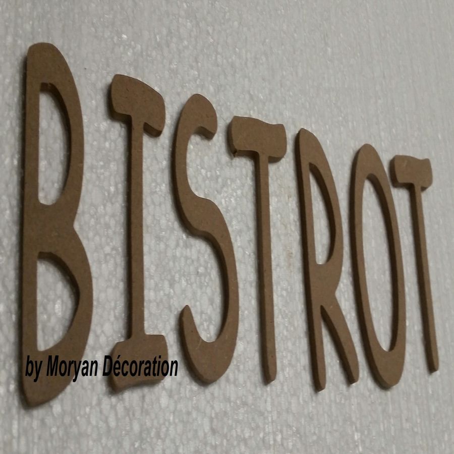 Lettre en bois decorative BISTROT