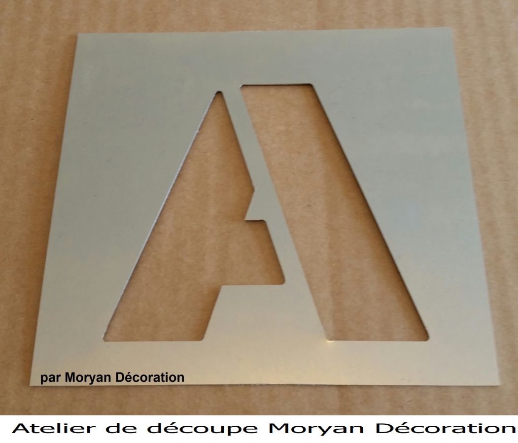 Pochoir deco alphabet , lettre metal ARIAL BLACK