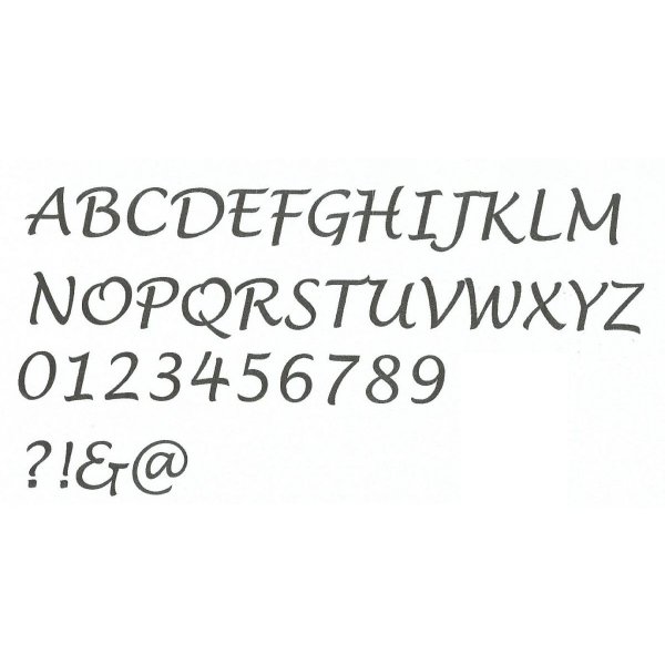 Pochoir deco alphabet , lettre metal LUCIDA HANDWRITING