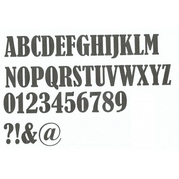 Pochoir deco alphabet , lettre metal BERNARD CONDENSED