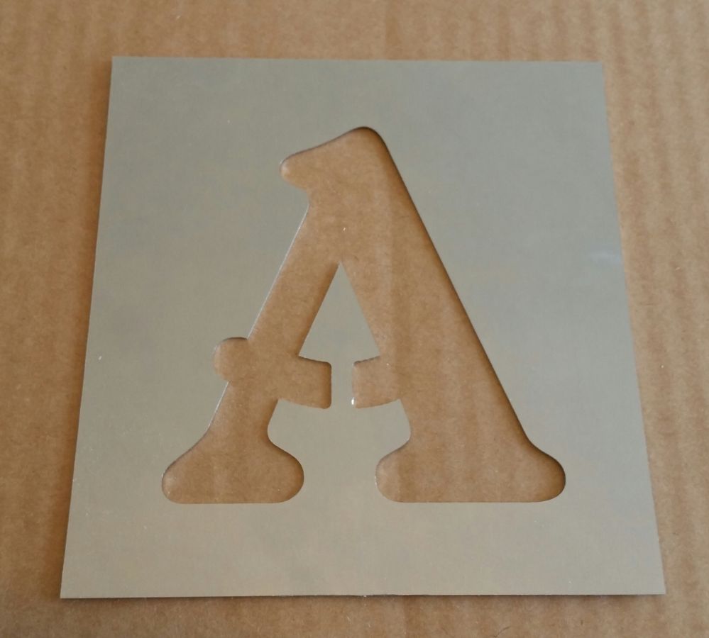 Pochoir deco alphabet , lettre metal BELSHAW