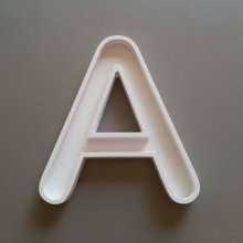 Lettre creuse en PVC blanc ARIAL ROUNDED