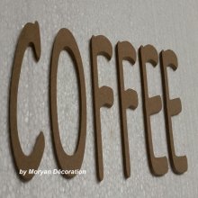 Lettre en bois decorative COFFEE