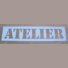 Pochoir deco , lettre metal zinc ATELIER