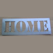 Pochoir deco , lettre metal zinc HOME