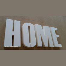 Lettre decorative polystyrene HOME , hauteur 15 cm