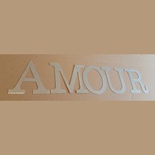 Lettre decorative en zinc AMOUR 10 cm