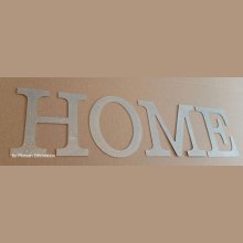 Lettre decorative en zinc HOME 10 cm