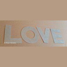 Lettre decorative en zinc LOVE 10 cm
