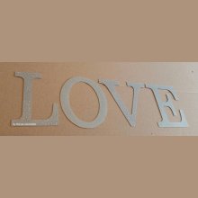 Lettre decorative en zinc LOVE 20 cm