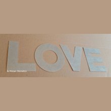 Lettre decorative en zinc LOVE 20 cm