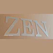Lettre decorative en zinc ZEN 20 cm
